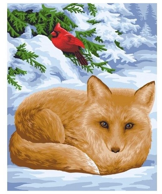 Картина по номерам 40*50 Лисичка-сестричка - фото 1