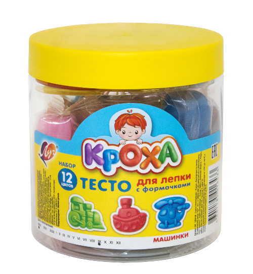 Тесто для лепки 12цв. Машинки ЛУЧ - фото 1