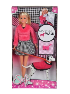 Кукла Штеффи на прогулке с далматинцем 29 см - фото 1