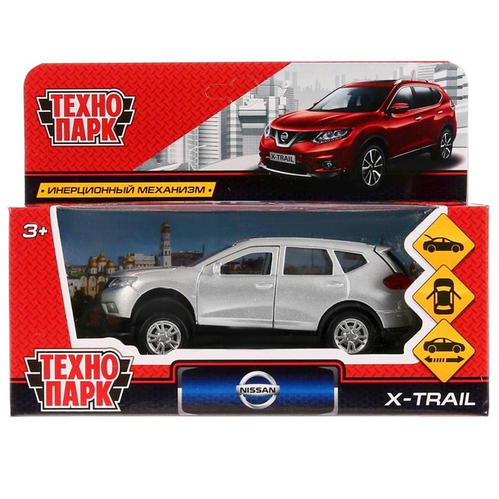 Машина металлическая ТЕХНОПАРК NISSAN X-TRAIL серебр. - фото 1