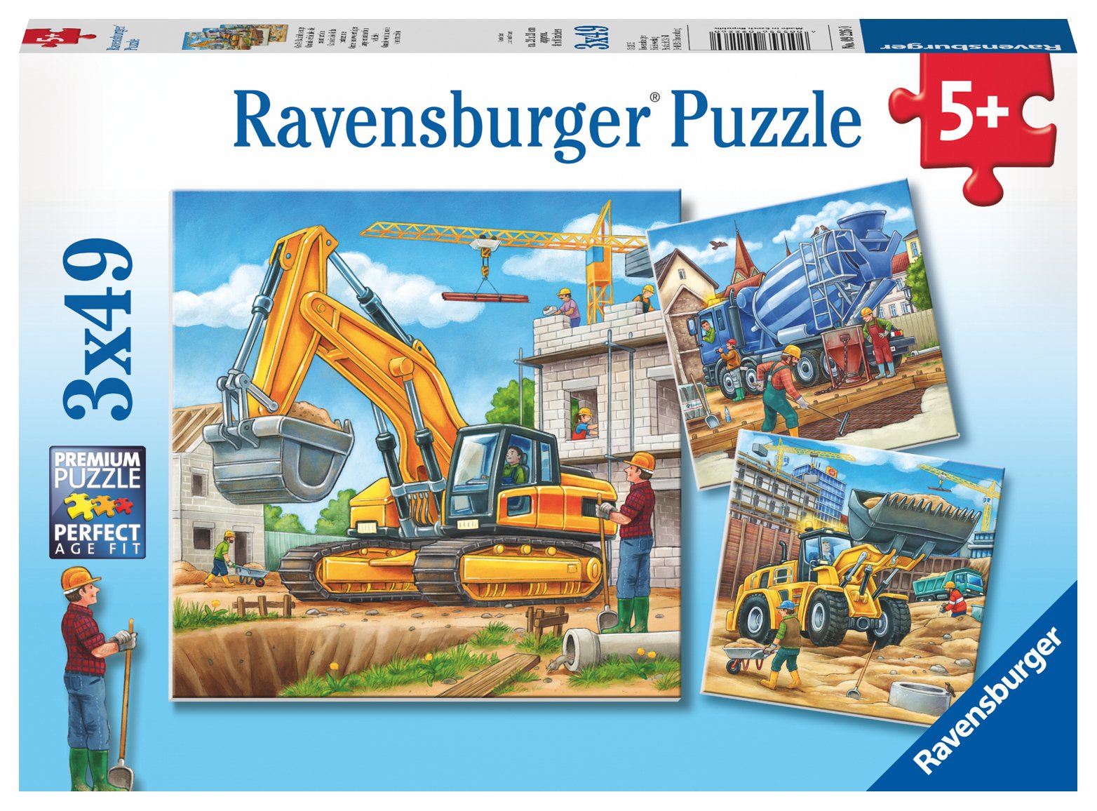 Пазл Большие строительные машины 3 в 1 49 дет. Ravensburger - миниатюра 3