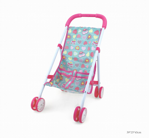 Коляска прогулочная для кукол металл - фото 1