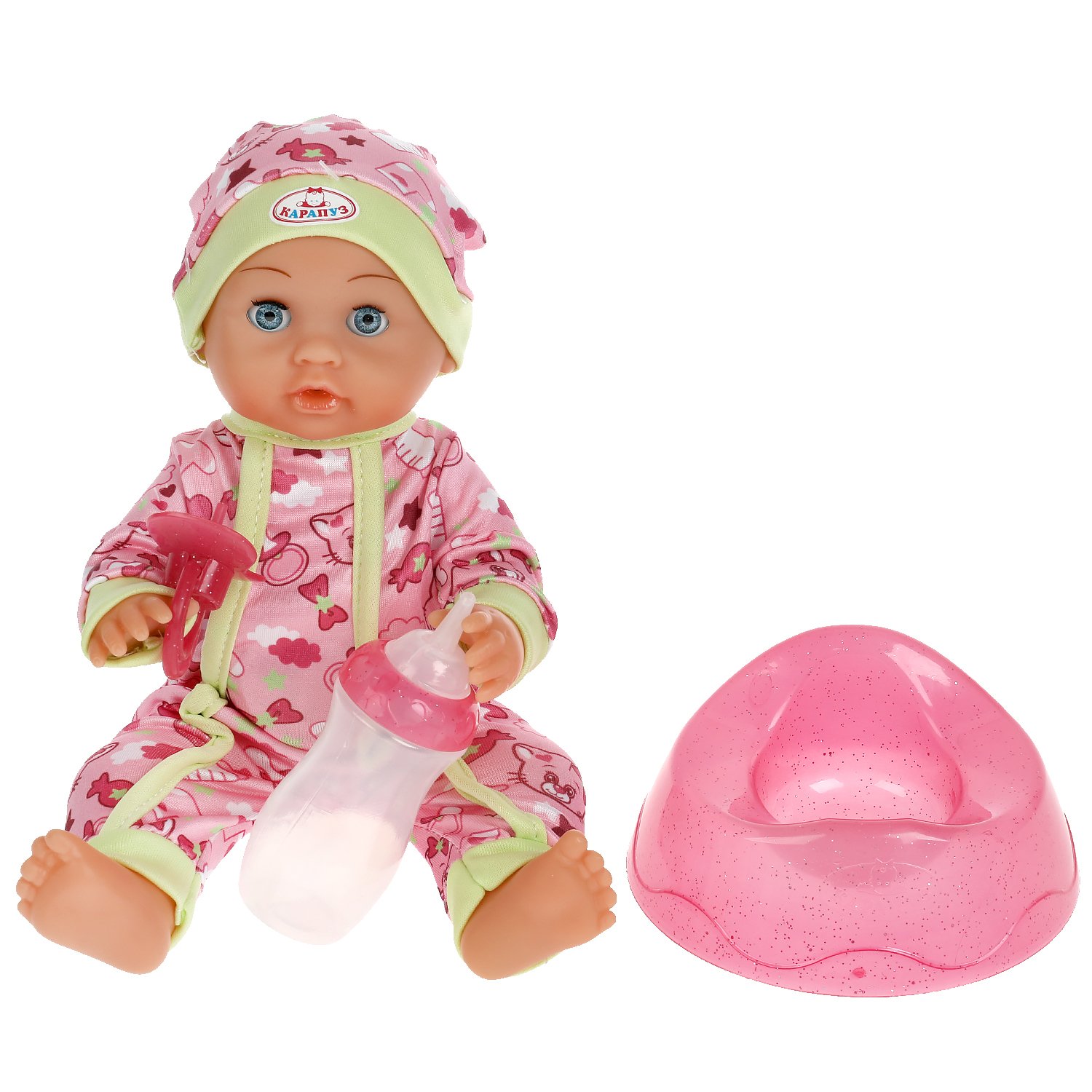 Пупс Карапуз Светлана 25см (пьёт, писает) с аксес. - фото 1