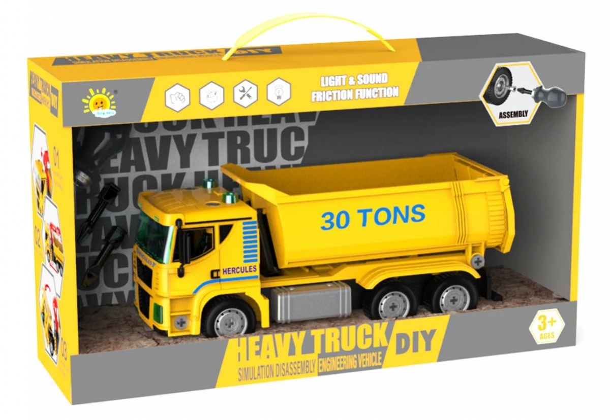 Конструктор винтовой Тяжёлый грузовик 96эл. (свет, звук) - фото 1