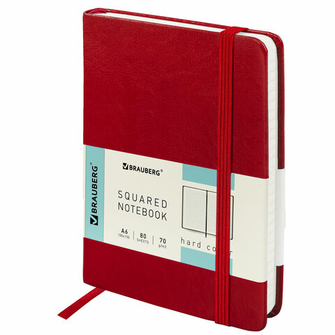 Блокнот А6 80л. Metropolis Special красн. BRAUBERG - фото 1