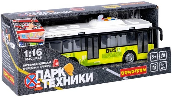 Машина инерционная Автобус свет, звук Bondibon - фото 1