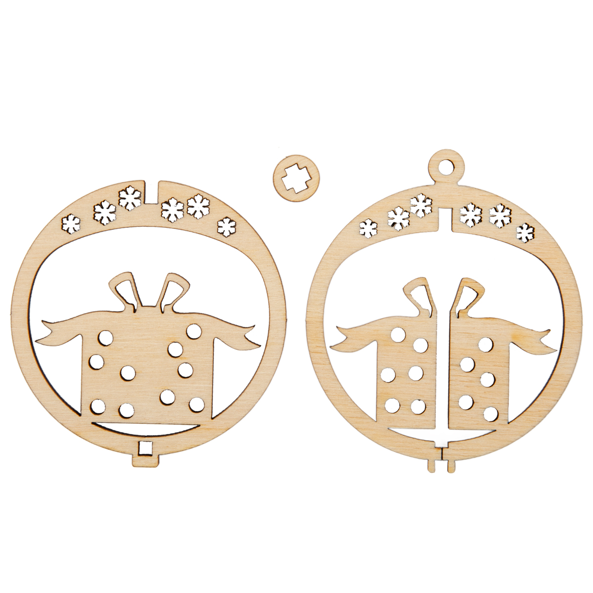 Роспись по дереву Подвеска Домик в шарике 6,38*7,48см Mr. Carving - миниатюра 2