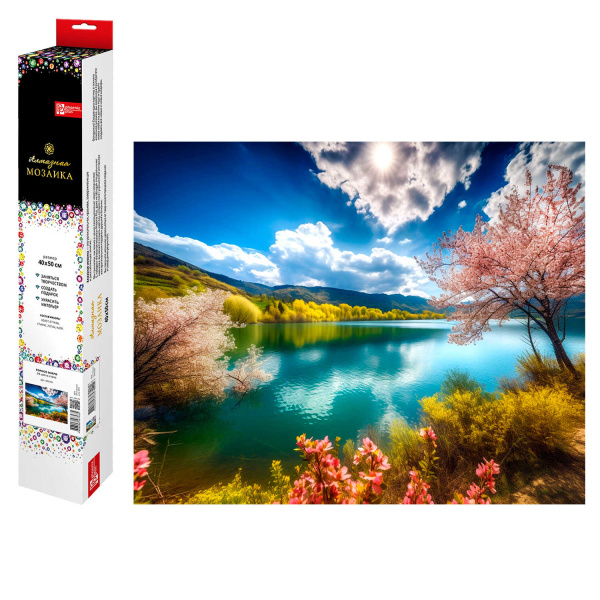 Картина стразами 40*50 Горное озеро - фото 1