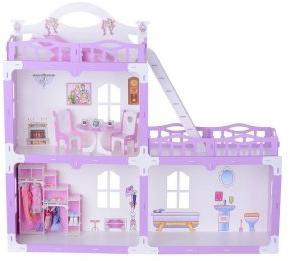 Дом для кукол Анна бело-сиреневый - фото 1