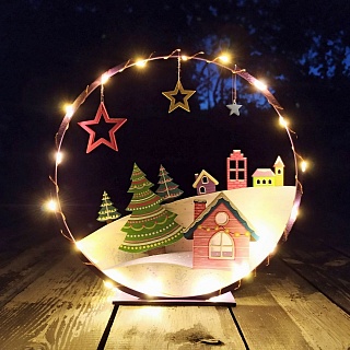 Роспись по дереву Зимняя сказка с подсветкой MAGIC MOMENTS - фото 1