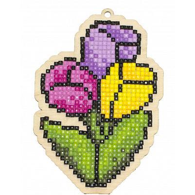 Мозаика стразами Подвеска Букет тюльпанов в/п - фото 1