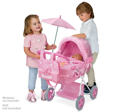 Коляска с сумкой и зонтиком Мария 60см - миниатюра 2