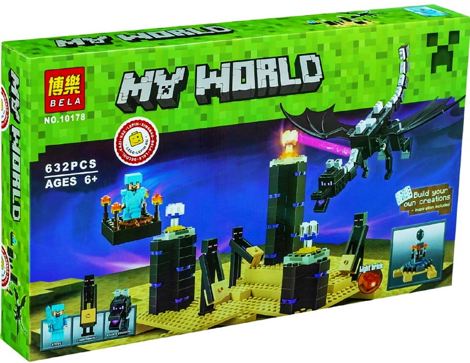 Конструктор Дракон 632дет. My World - фото 1