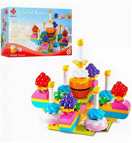 Конструктор блочный Карусель 65д. - фото 1