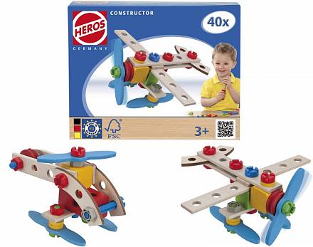 Конструктор винтовой Самолет 40д. - фото 1