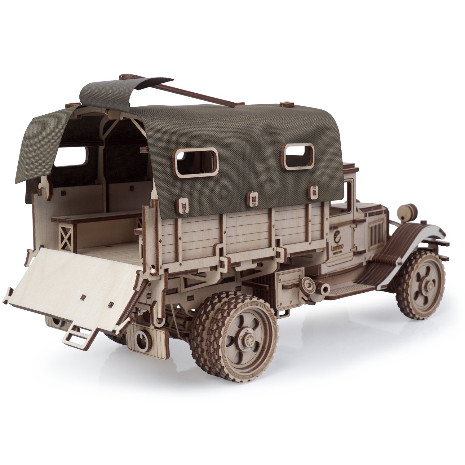 Конструктор деревянный 3D Грузовик Тент 295 дет. Lemmo - миниатюра 2