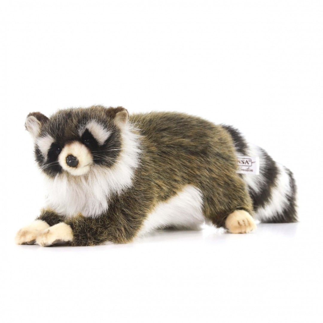 Мягкая игрушка Hansa Енот лежащий 34см. - фото 1