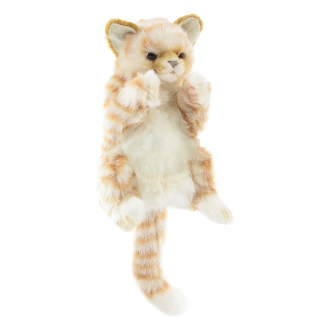 Мягкая игрушка Hansa на руку Кот рыжий 30 см - фото 1