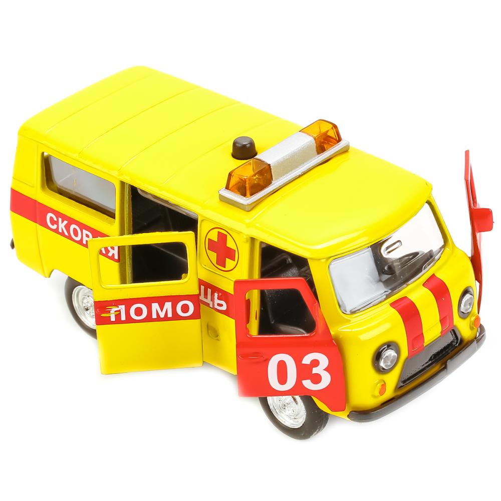 Модель мет. UAZ 39625 Скорая помощь 11cм ТЕХНОПАРК - миниатюра 2