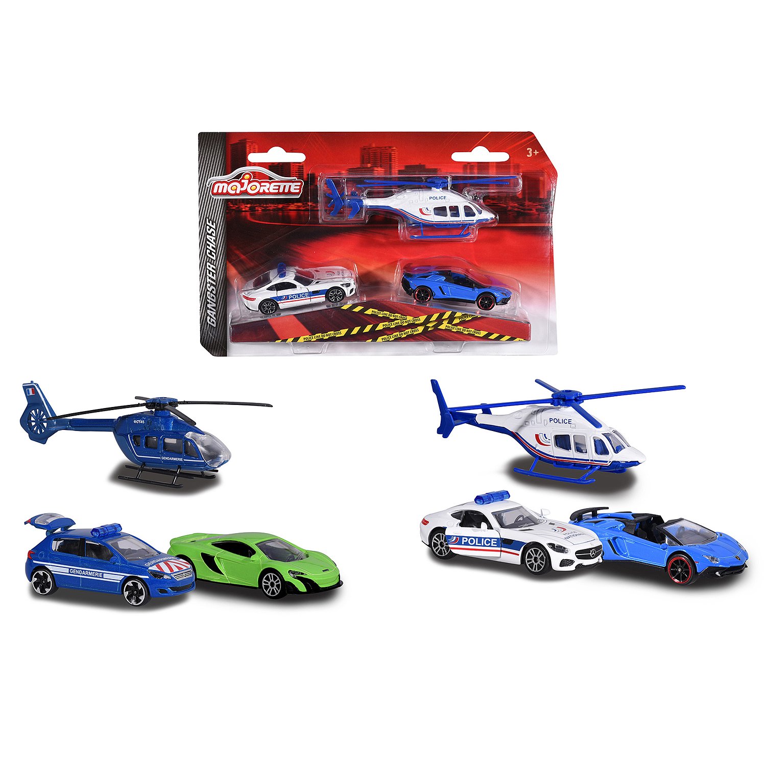 Набор мет. машин Полиц. погоня 2 вида - фото 1