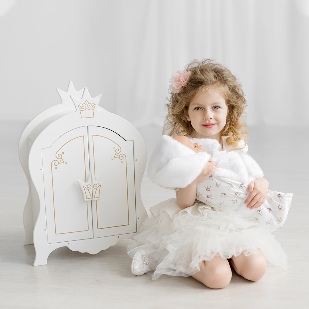 Шкаф для кукол бел. - фото 1