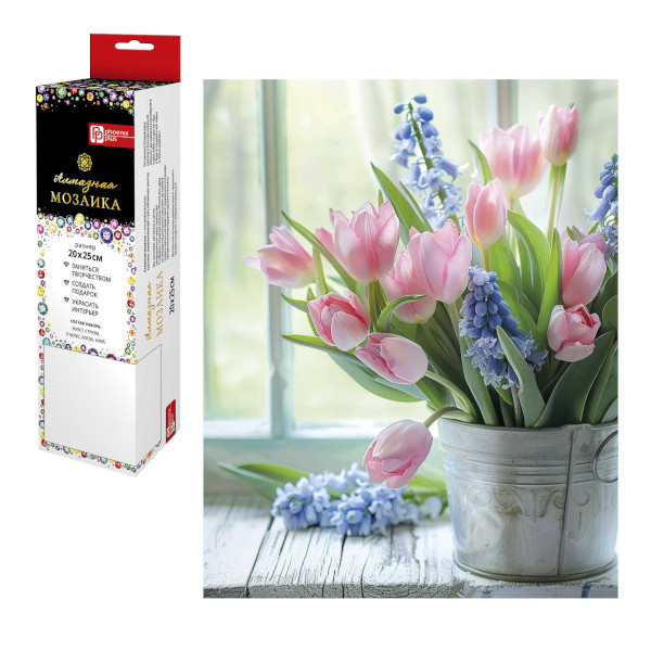 Картина стразами 20*25 Весенний букет Феникс - фото 1