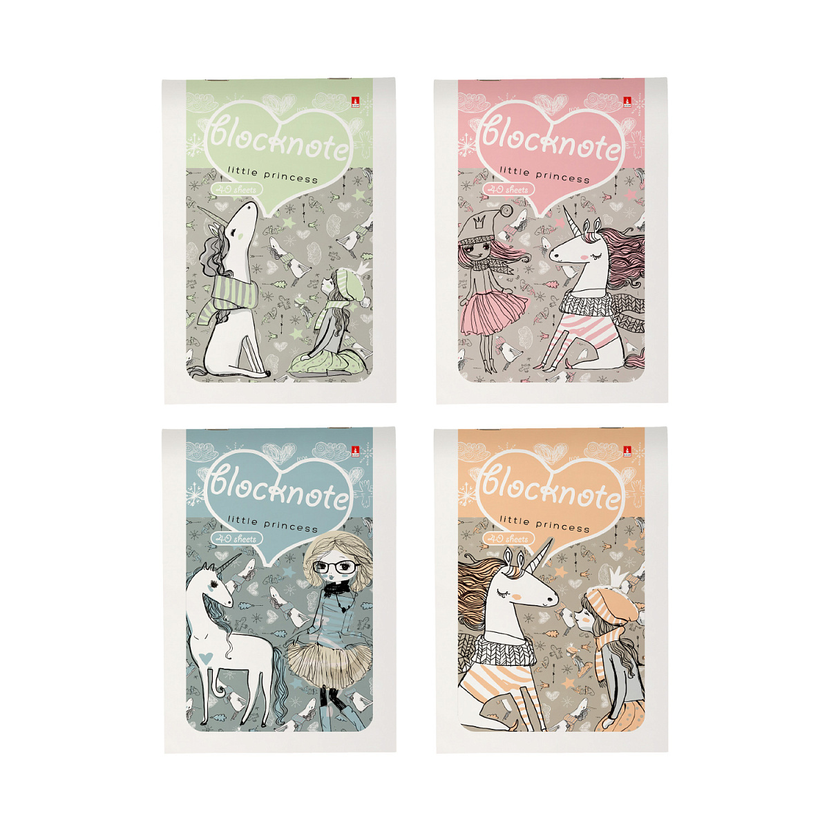 Блокнот А5 40л. Девочка и единорог Bruno Visconti - фото 1