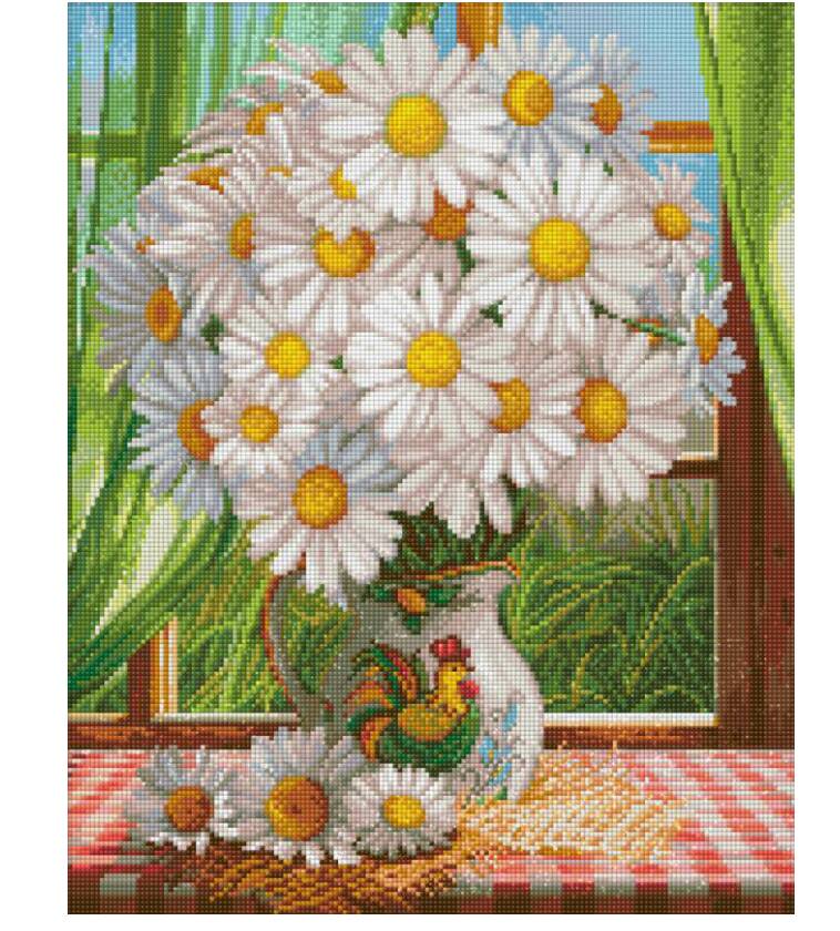 Картина стразами 40*50 Ромашки у окна - фото 1