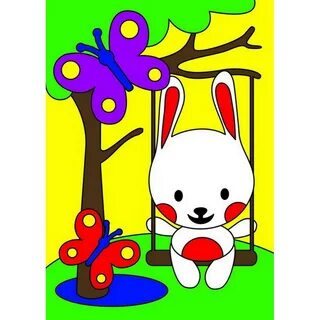Картина по номерам для малышей Зайка на прогулке - миниатюра 2