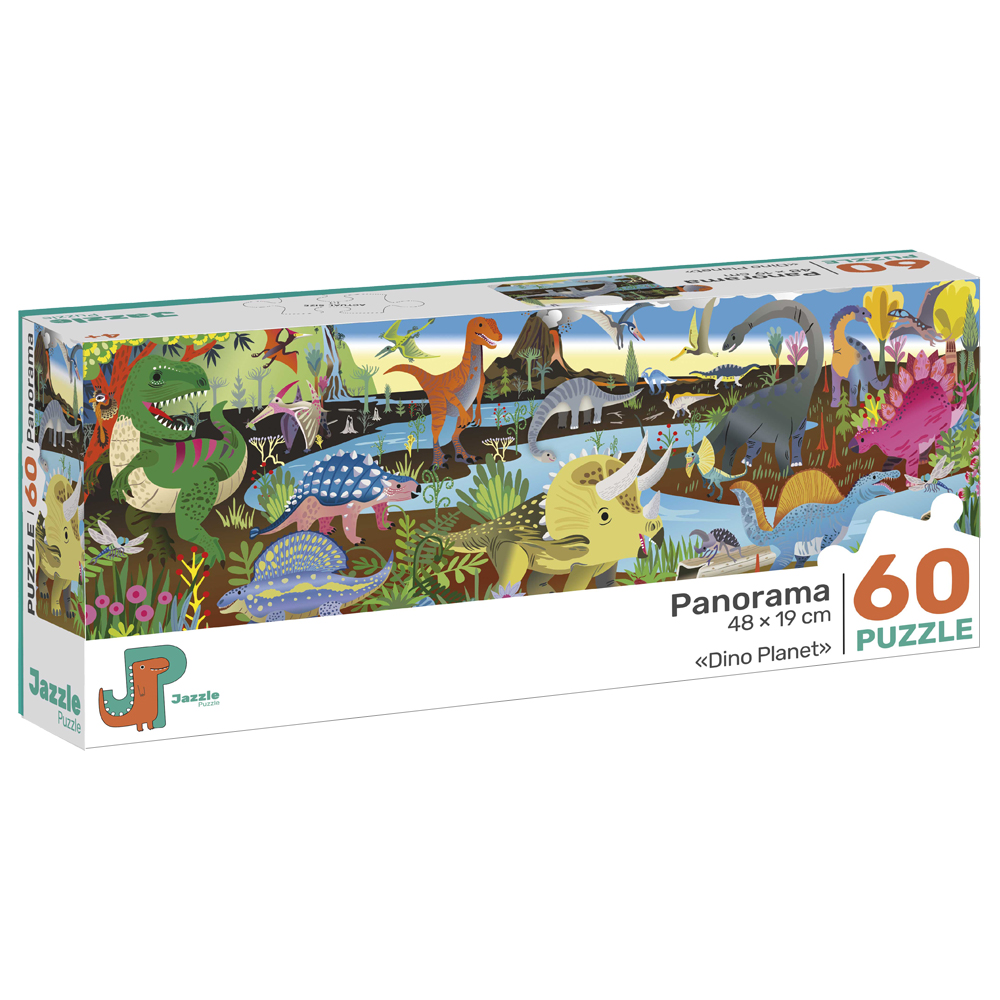 Пазл панорамный 60 Планета динозавров - фото 1