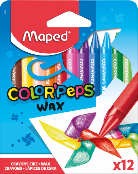 Мелки восковые 12 цв. Color Pets Maped - фото 1