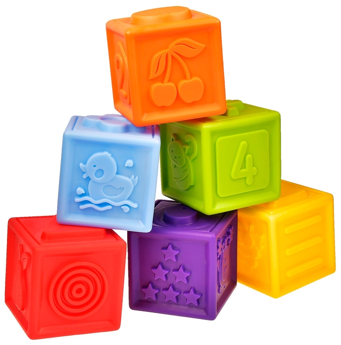 Кубики развивающие ПВХ - фото 1