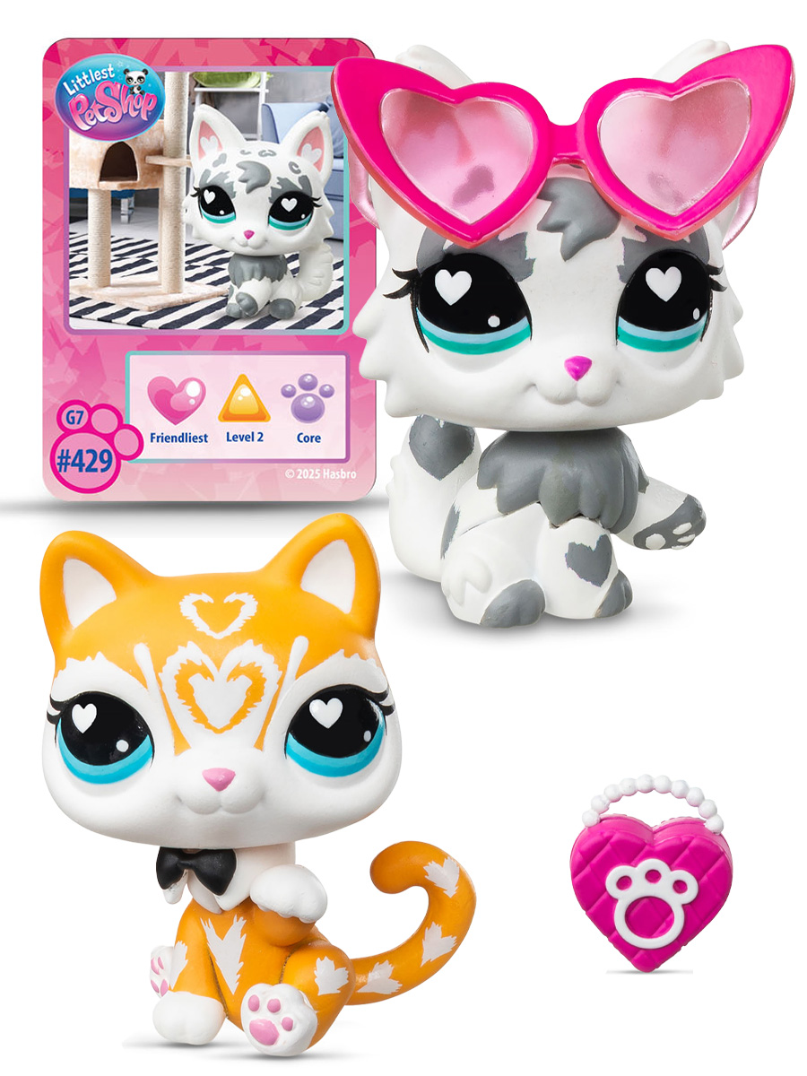 Набор мини - животных Праздники Серый кот и рыжий кот Littlest Pet Shop - фото 1