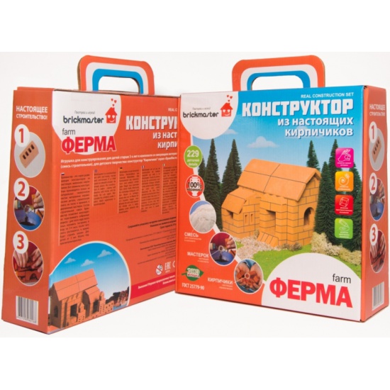 Конструктор из кирпичиков Ферма 229 дет. БрикМастер - фото 1