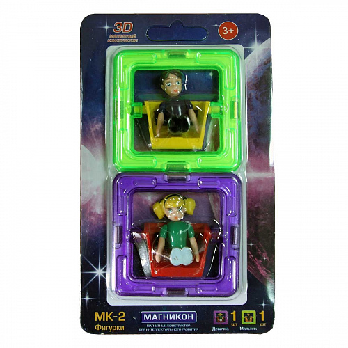 Конструктор магнитный Магникон Мальчик и девочка - фото 1