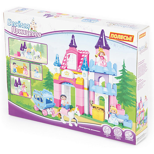 Конструктор блочный Макси - Веселая принцесса 146 дет. Полесье - фото 1