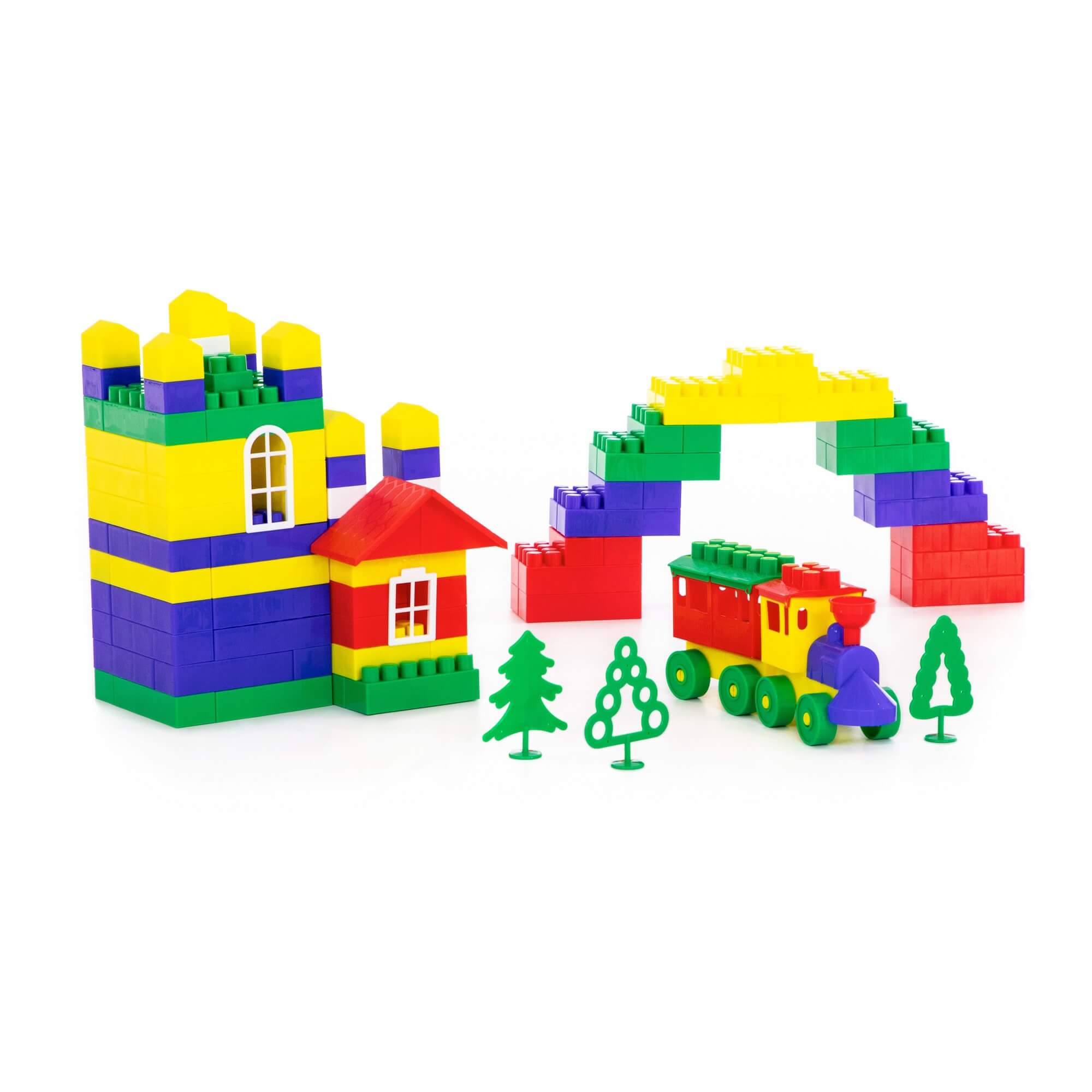 Конструктор блочный Строитель 350эл. в/п - миниатюра 2