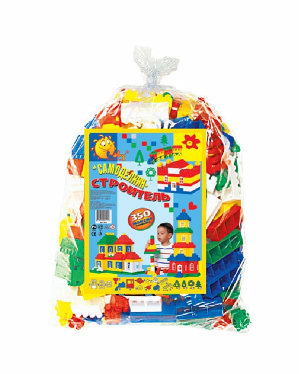 Конструктор блочный Строитель 350эл. в/п - фото 1