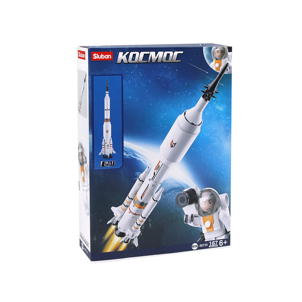 Констр. СЛУБАН Космос Ракета 167 дет. - фото 1