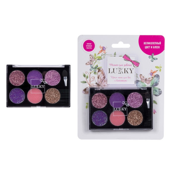 Тени для век с аппликатором 6 цв. Lukky - фото 1