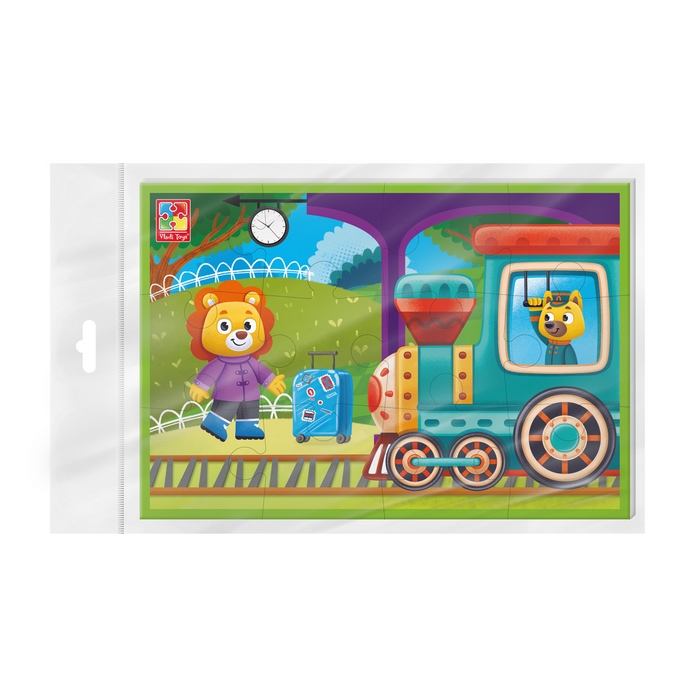 Пазл 12 MAXI мягкие Поезд - фото 1