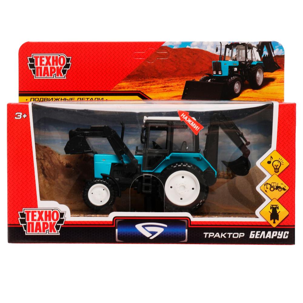 Машина металлическая ТЕХНОПАРК Трактор МТ3 беларус син. - миниатюра 2